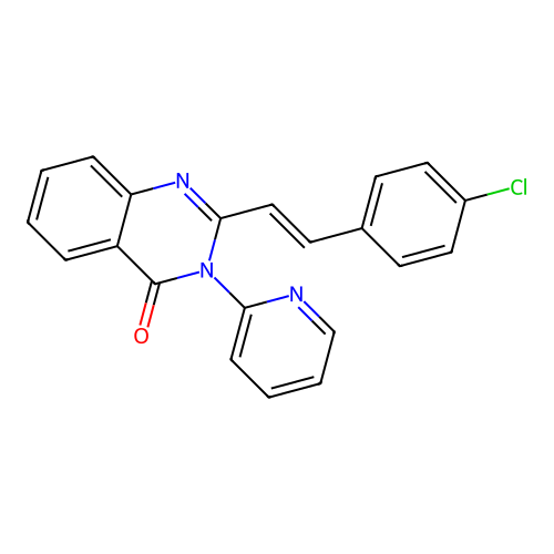 2-[(E)-2-(4-chlorophenyl)ethenyl]-3-(pyridin-2-yl)quinazolin-4(3H)-one structure