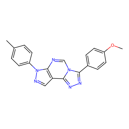 3-(4-methoxyphenyl)-7-(4-methylphenyl)-7H-pyrazolo[4,3-e][1,2,4]triazolo[4,3-c]pyrimidine structure