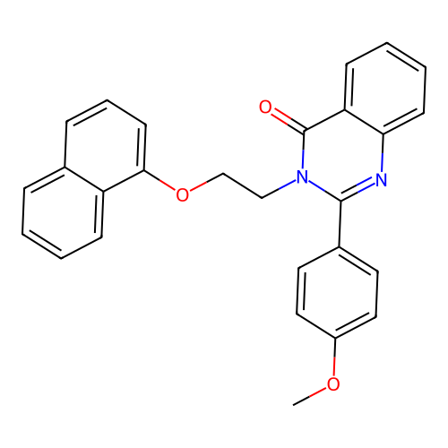 2-(4-methoxyphenyl)-3-(2-(naphthalen-1-yloxy)ethyl)quinazolin-4(3H)-one structure