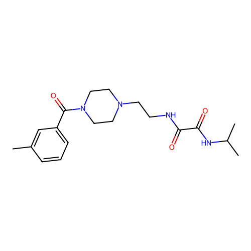 N-[2-[4-(3-methylbenzoyl)piperazin-1-yl]ethyl]-N'-propan-2-yl-oxamide structure