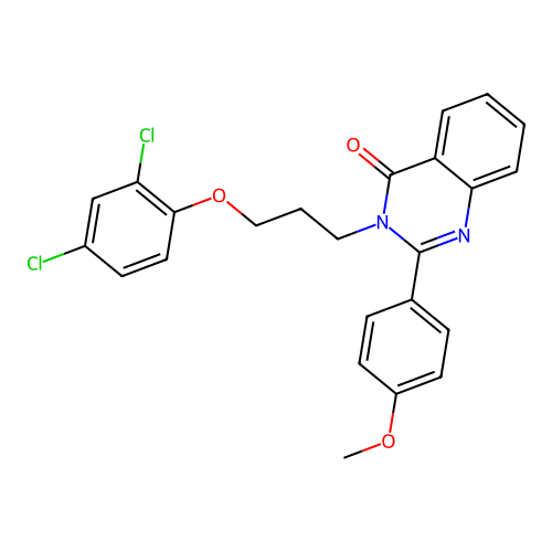 3-(3-(2,4-dichlorophenoxy)propyl)-2-(4-methoxyphenyl)quinazolin-4(3H)-one structure
