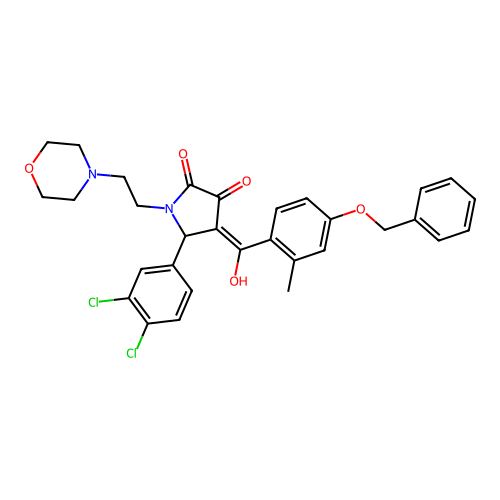 4-(4-(Benzyloxy)-2-methylbenzoyl)-5-(3,4-dichlorophenyl)-3-hydroxy-1-(2-morpholinoethyl)-1H-pyrrol-2(5H)-one structure
