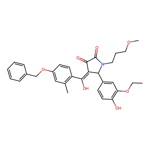 4-(4-(Benzyloxy)-2-methylbenzoyl)-5-(3-ethoxy-4-hydroxyphenyl)-3-hydroxy-1-(3-methoxypropyl)-1H-pyrrol-2(5H)-one structure