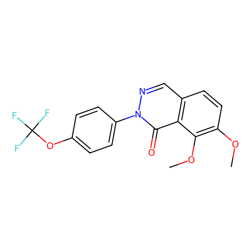 7,8-dimethoxy-2-(4-(trifluoromethoxy)phenyl)phthalazin-1(2H)-one structure