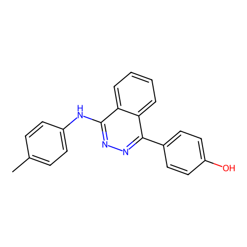 4-{4-[(4-Methylphenyl)amino]phthalazin-1-yl}phenol structure