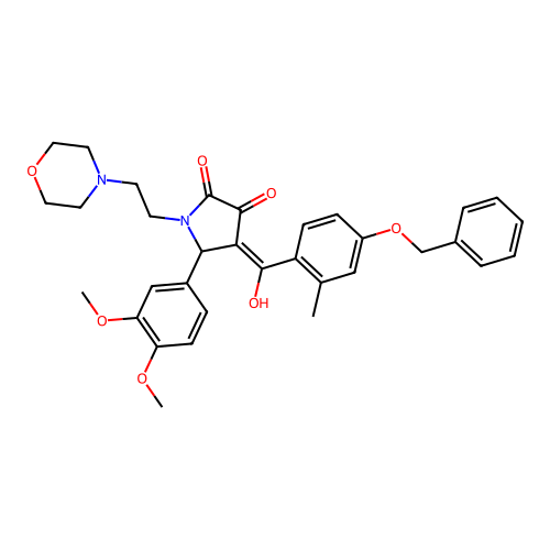 4-(4-(Benzyloxy)-2-methylbenzoyl)-5-(3,4-dimethoxyphenyl)-3-hydroxy-1-(2-morpholinoethyl)-1H-pyrrol-2(5H)-one structure