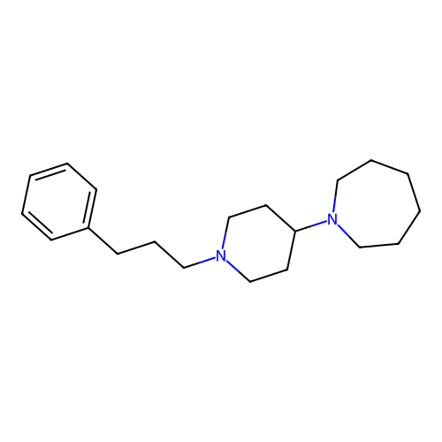 1-[1-(3-Phenylpropyl)piperidin-4-yl]azepane structure