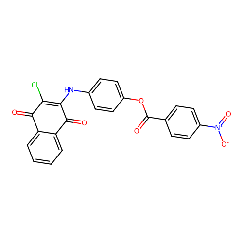[4-[(3-Chloro-1,4-dioxonaphthalen-2-yl)amino]phenyl] 4-nitrobenzoate structure