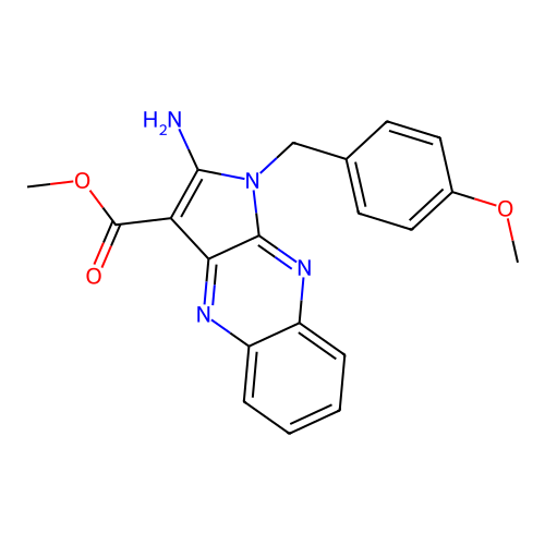 methyl 2-amino-1-(4-methoxybenzyl)-1H-pyrrolo[2,3-b]quinoxaline-3-carboxylate structure