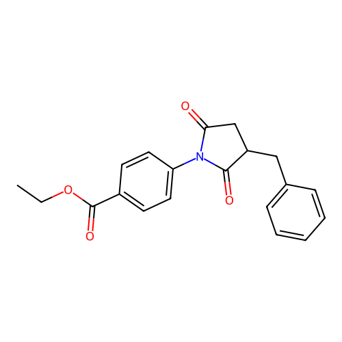 Ethyl 4-(3-benzyl-2,5-dioxopyrrolidin-1-yl)benzoate structure
