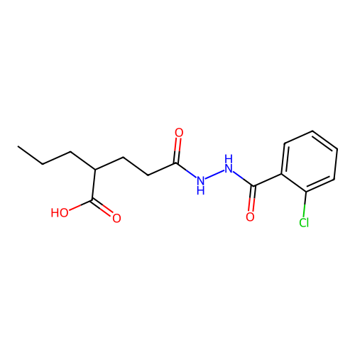 5-{2-[(2-Chlorophenyl)carbonyl]hydrazinyl}-5-oxo-2-propylpentanoic acid structure