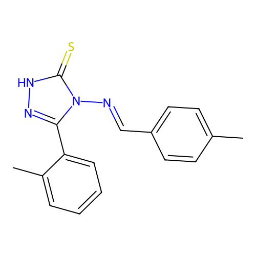 4-((4-Methylbenzylidene)amino)-5-(2-methylphenyl)-4H-1,2,4-triazole-3-thiol structure