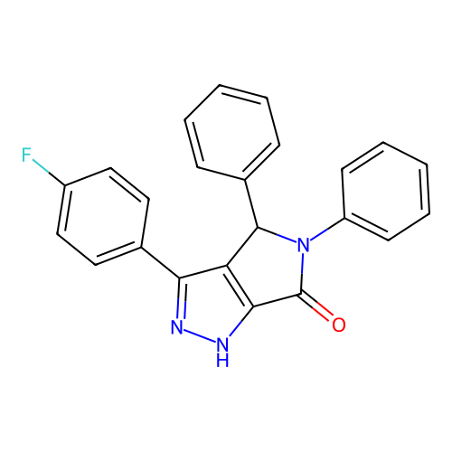 3-(4-fluorophenyl)-4,5-diphenyl-4,5-dihydropyrrolo[3,4-c]pyrazol-6(1H)-one structure