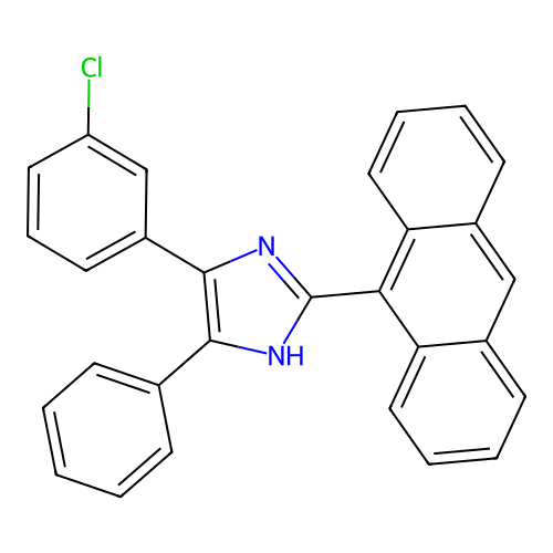 2-(anthracen-9-yl)-5-(3-chlorophenyl)-4-phenyl-1H-imidazole structure