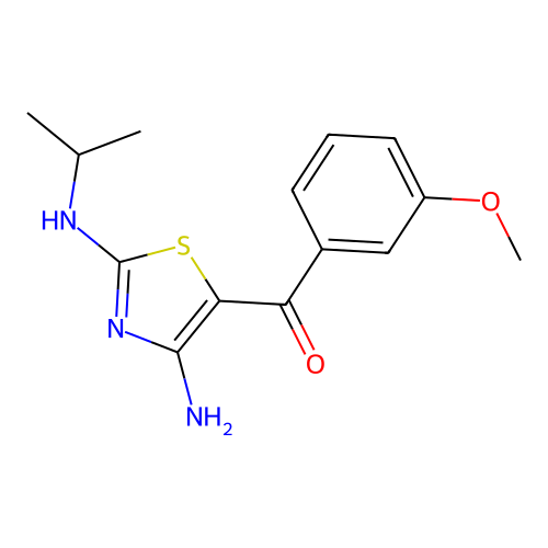 [4-Amino-2-(propan-2-ylamino)-1,3-thiazol-5-yl]-(3-methoxyphenyl)methanone structure