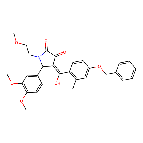 4-(4-(Benzyloxy)-2-methylbenzoyl)-5-(3,4-dimethoxyphenyl)-3-hydroxy-1-(2-methoxyethyl)-1H-pyrrol-2(5H)-one structure