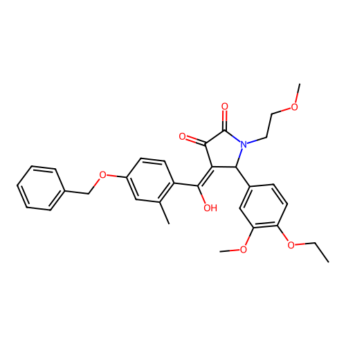 4-(4-(Benzyloxy)-2-methylbenzoyl)-5-(4-ethoxy-3-methoxyphenyl)-3-hydroxy-1-(2-methoxyethyl)-1H-pyrrol-2(5H)-one structure