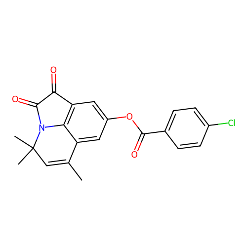 4,4,6-trimethyl-1,2-dioxo-1,2-dihydro-4H-pyrrolo[3,2,1-ij]quinolin-8-yl 4-chlorobenzoate structure