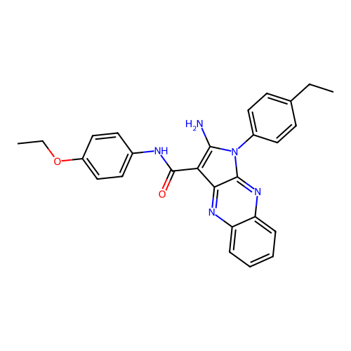2-amino-N-(4-ethoxyphenyl)-1-(4-ethylphenyl)-1H-pyrrolo[2,3-b]quinoxaline-3-carboxamide structure