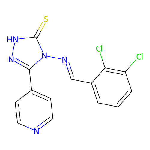 4-((2,3-Dichlorobenzylidene)amino)-5-(4-pyridinyl)-4H-1,2,4-triazole-3-thiol structure