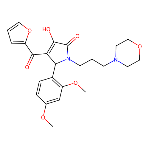 2-(2,4-dimethoxyphenyl)-3-(furan-2-carbonyl)-4-hydroxy-1-(3-morpholin-4-ylpropyl)-2H-pyrrol-5-one structure