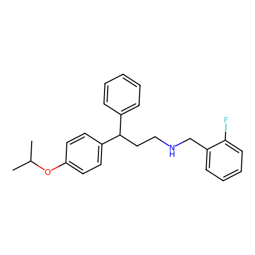 N-(2-fluorobenzyl)-3-(4-isopropoxyphenyl)-3-phenylpropan-1-amine structure