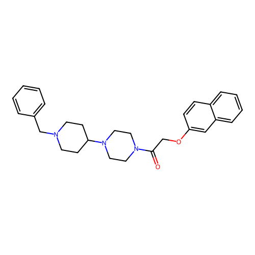 1-[4-(1-Benzylpiperidin-4-yl)piperazin-1-yl]-2-(naphthalen-2-yloxy)ethanone structure