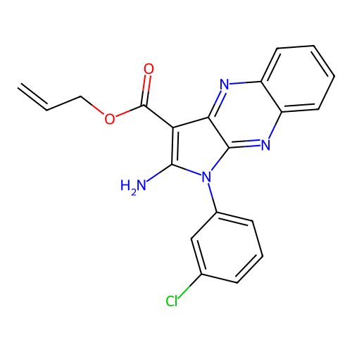 allyl 2-amino-1-(3-chlorophenyl)-1H-pyrrolo[2,3-b]quinoxaline-3-carboxylate structure