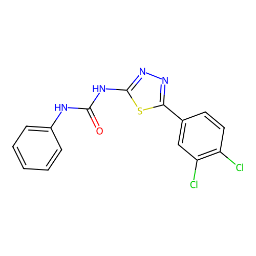 1-[5-(3,4-Dichlorophenyl)-1,3,4-thiadiazol-2-yl]-3-phenylurea structure