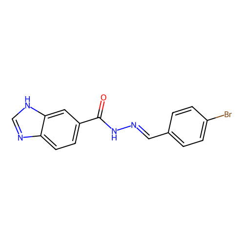 N'-(4-Bromobenzylidene)-1H-benzimidazole-6-carbohydrazide structure