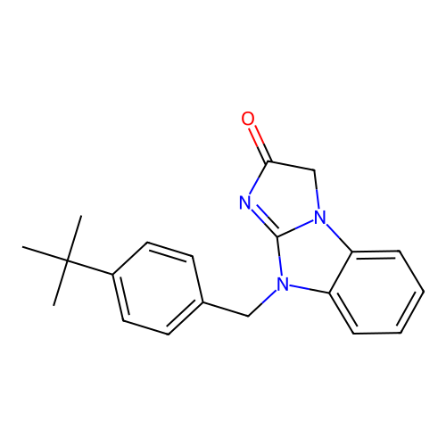 9-(4-tert-butylbenzyl)-3H-imidazo[1,2-a]benzimidazol-2(9H)-one structure