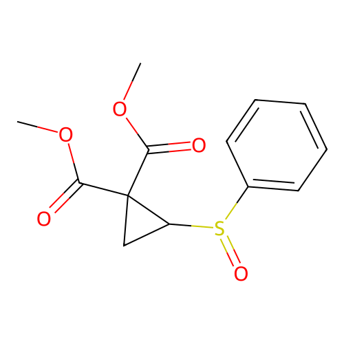 Dimethyl 2-(phenylsulfinyl)-1,1-cyclopropanedicarboxylate structure