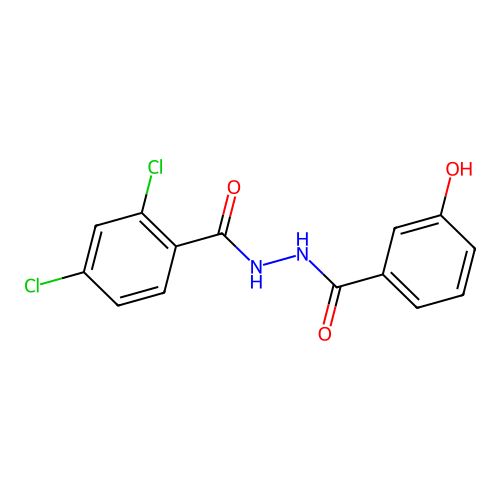 2,4-dichloro-N'-(3-hydroxybenzoyl)benzohydrazide structure
