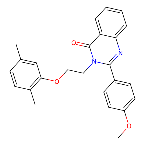 3-(2-(2,5-dimethylphenoxy)ethyl)-2-(4-methoxyphenyl)quinazolin-4(3H)-one structure