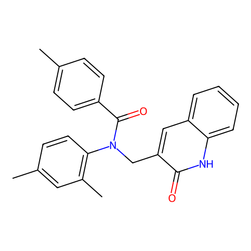 N-(2,4-dimethylphenyl)-N-((2-hydroxyquinolin-3-yl)methyl)-4-methylbenzamide structure