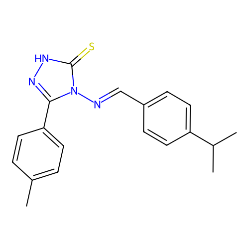 4-((4-Isopropylbenzylidene)amino)-5-(4-methylphenyl)-4H-1,2,4-triazole-3-thiol structure