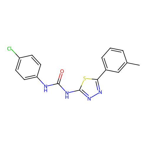 1-(4-Chlorophenyl)-3-[5-(3-methylphenyl)-1,3,4-thiadiazol-2-yl]urea structure