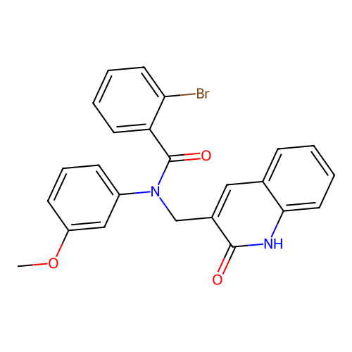 2-bromo-N-(3-methoxyphenyl)-N-[(2-oxo-1,2-dihydroquinolin-3-yl)methyl]benzamide structure