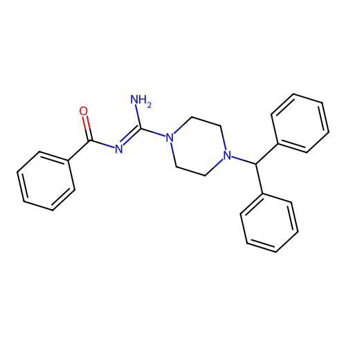 N-[(4-Benzhydryl-piperazin-1-yl)-imino-methyl]-benzamide structure