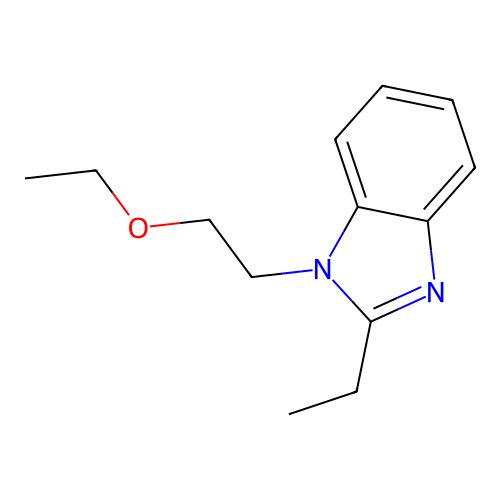 1-(2-Ethoxyethyl)-2-ethyl-1H-benzimidazole structure