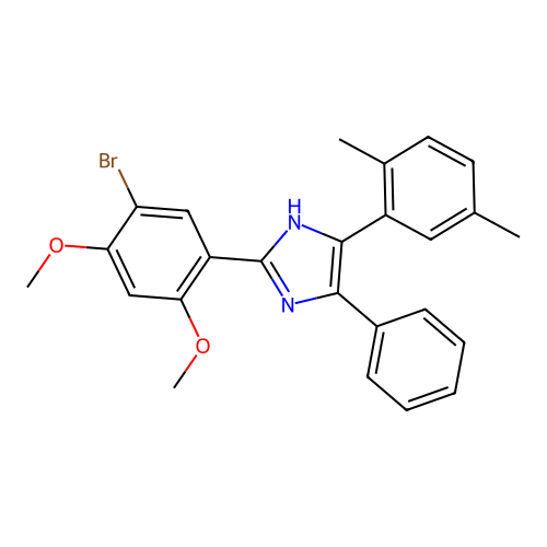 2-(5-bromo-2,4-dimethoxyphenyl)-5-(2,5-dimethylphenyl)-4-phenyl-1H-imidazole structure