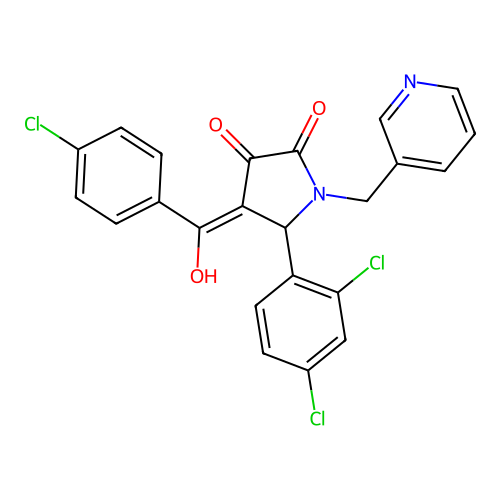 C23H15Cl3N2O3 structure