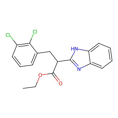 ethyl 2-(1H-benzimidazol-2-yl)-3-(2,3-dichlorophenyl)propanoate structure