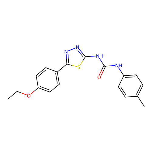 1-(5-(4-ethoxyphenyl)-1,3,4-thiadiazol-2-yl)-3-(p-tolyl)urea structure