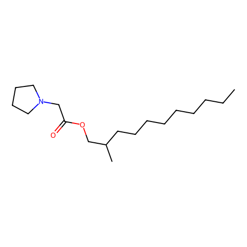 2-Methylundecyl pyrrolidin-1-ylacetate structure