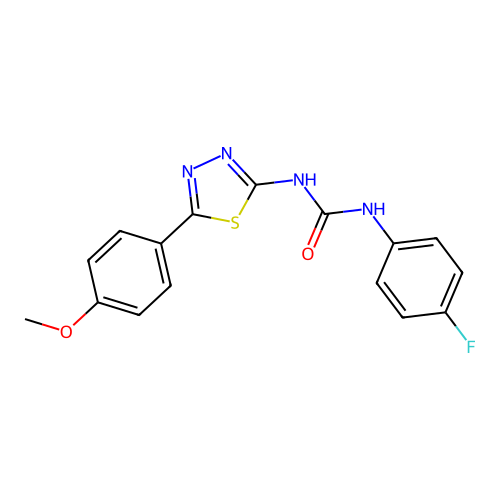 1-(4-Fluorophenyl)-3-[5-(4-methoxyphenyl)-1,3,4-thiadiazol-2-yl]urea structure