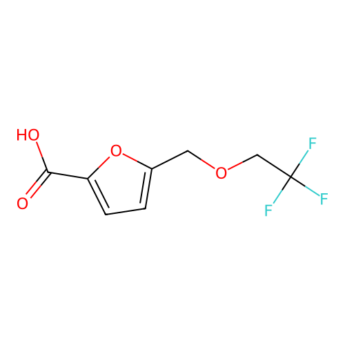 5-[(2,2,2-Trifluoroethoxy)methyl]-2-furoic acid structure