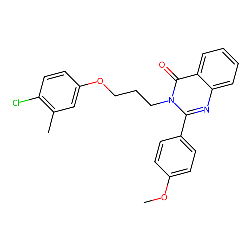 3-(3-(4-chloro-3-methylphenoxy)propyl)-2-(4-methoxyphenyl)quinazolin-4(3H)-one structure