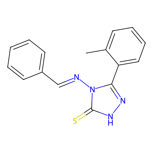 4-(Benzylideneamino)-5-(2-methylphenyl)-4H-1,2,4-triazole-3-thiol structure