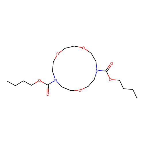 Dibutyl 1,4,10-trioxa-7,13-diazacyclopentadecane-7,13-dicarboxylate structure